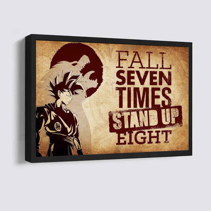Soldier Poster Canvas Fall Down Seven Times Stand Up Eight