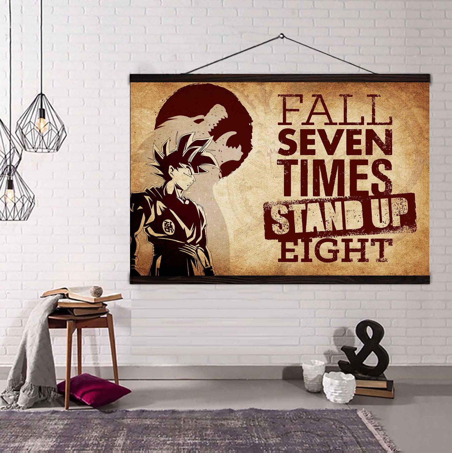 Soldier Poster Canvas Fall Down Seven Times Stand Up Eight