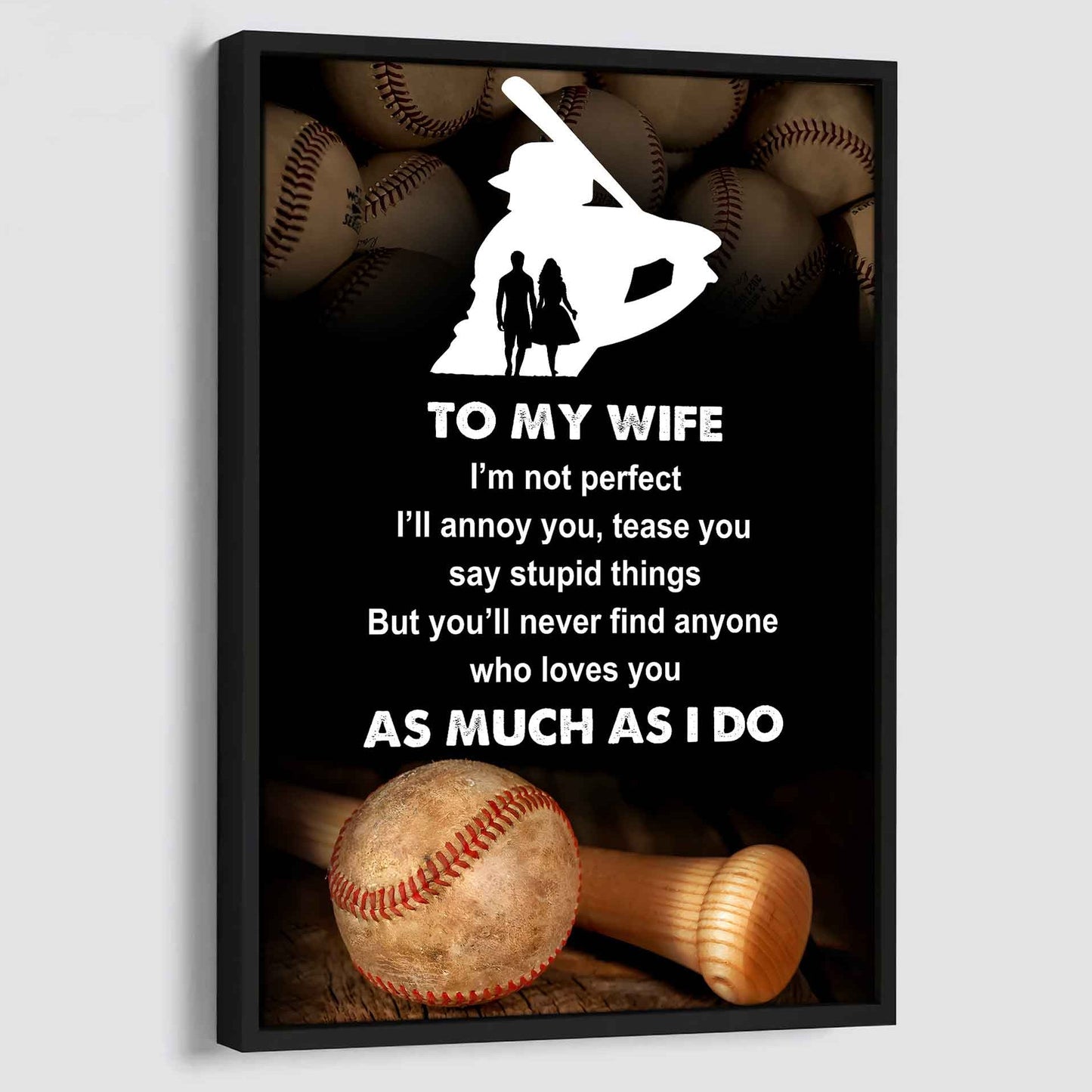 Sport Poster Canvas To My Wife I Am Not Perfect Gift For Your Wife