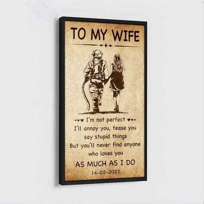 Samurai Poster Canvas To My Wife - I Am Not Perfect