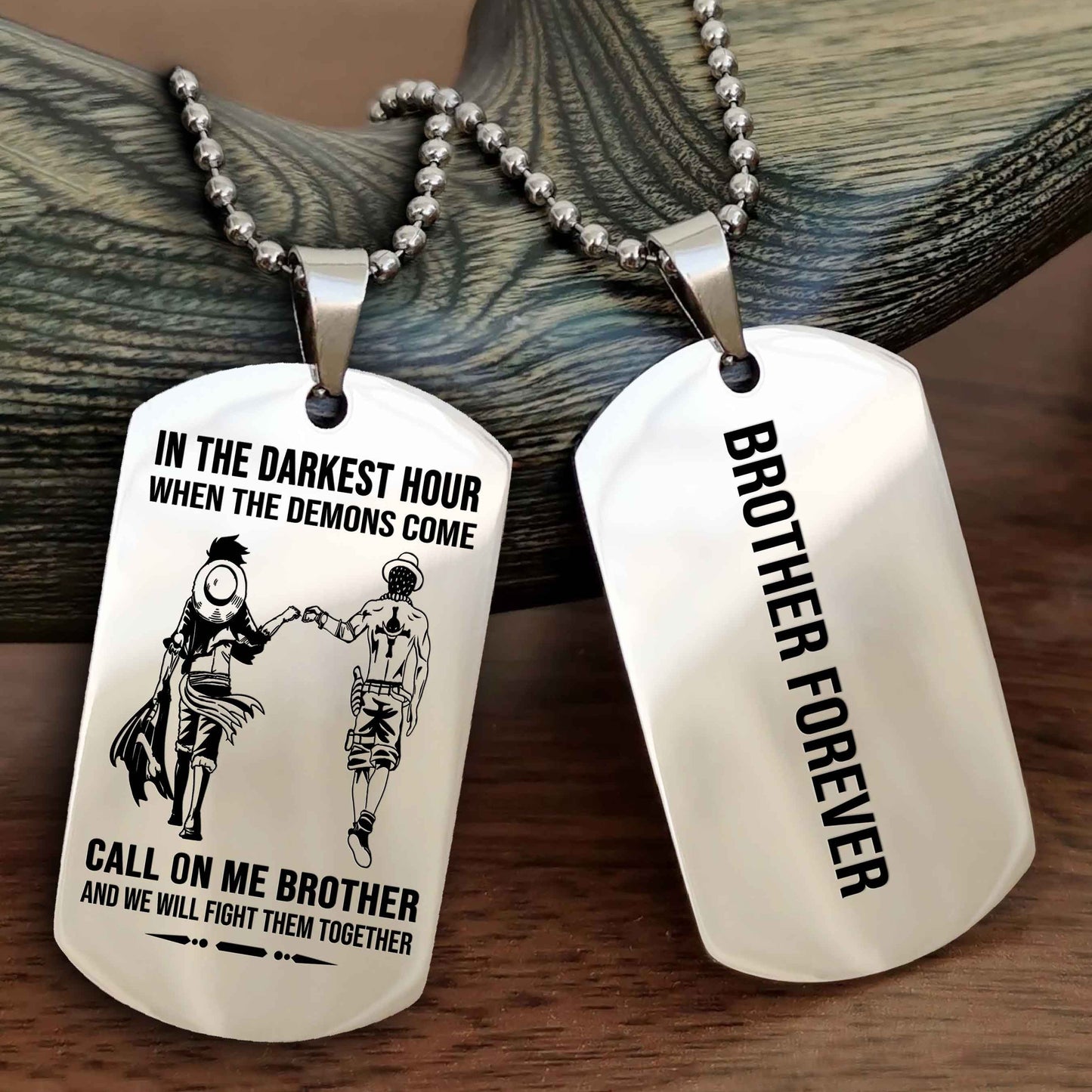 Sport Bike Customizable engraved NAG dog tag double sided gift from brother, brother forevers