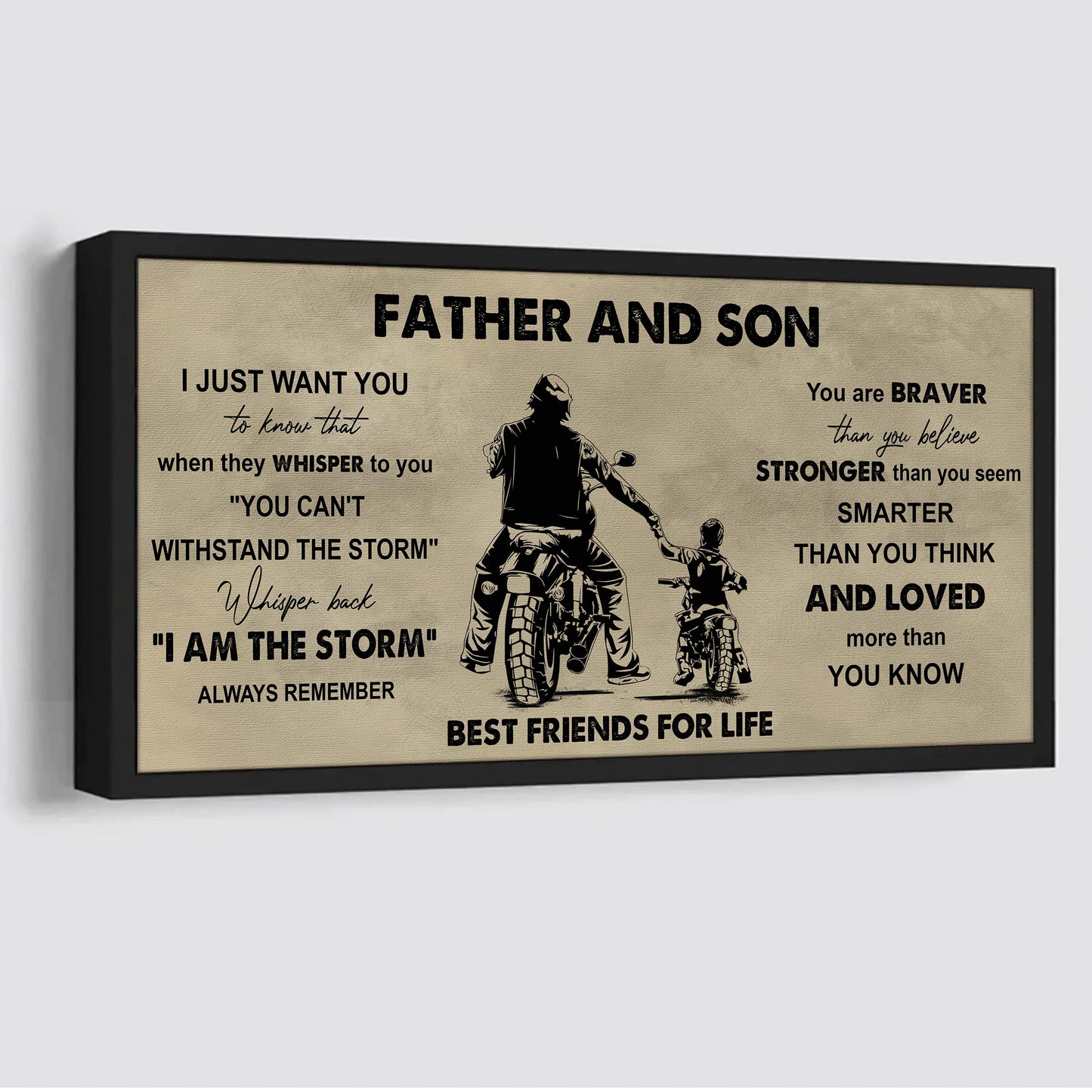 Father And Daughter Best Friends For Life - I Am The Storm Poster Canvas Gift For Daughter From Father-Photo Upload