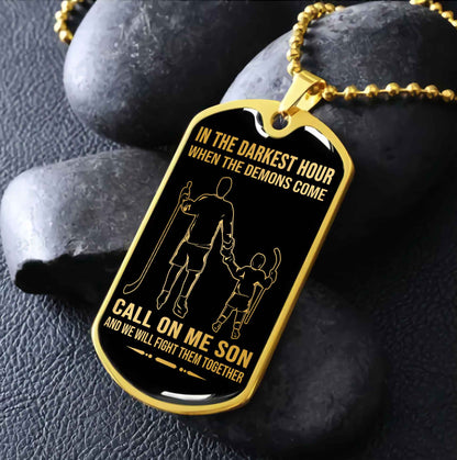DRB Military Chain Silver Plated 18K Gold Plated Call On Me Son Gift For Your Son