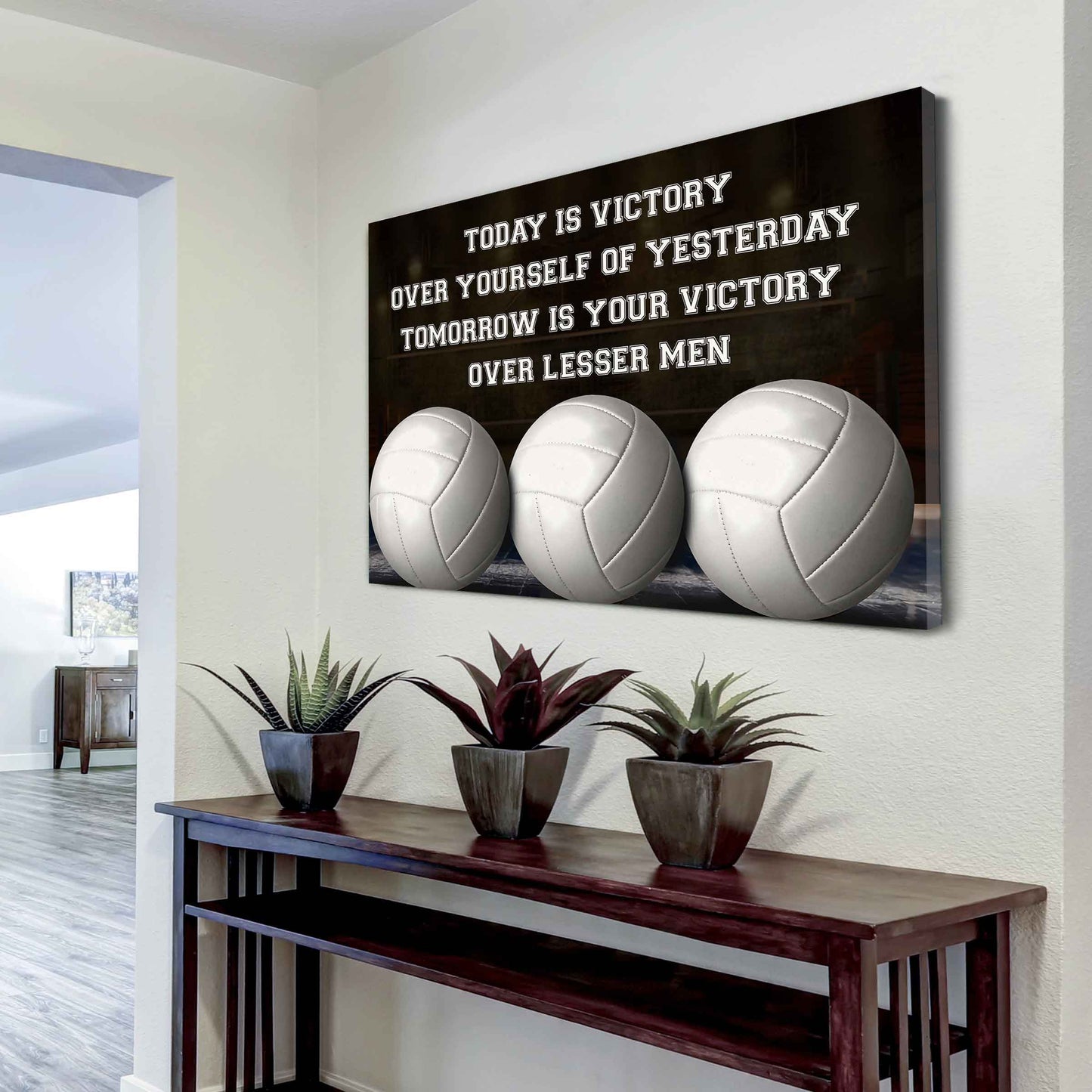 Basketball Poster Canvas Today Is Victory Over Your Self Best Gift With Motivation Quotes