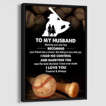 Sport Poster Canvas To My Husband Meeting You Was Fate Becoming Your Friend Gift For Your Husband