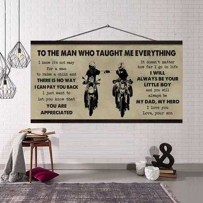 Family Poster Horizontal Canvas To My Dad I Know It's Not Easy To Raise A Child I Will Always Be Your Little Boy Gift From Son To Dad