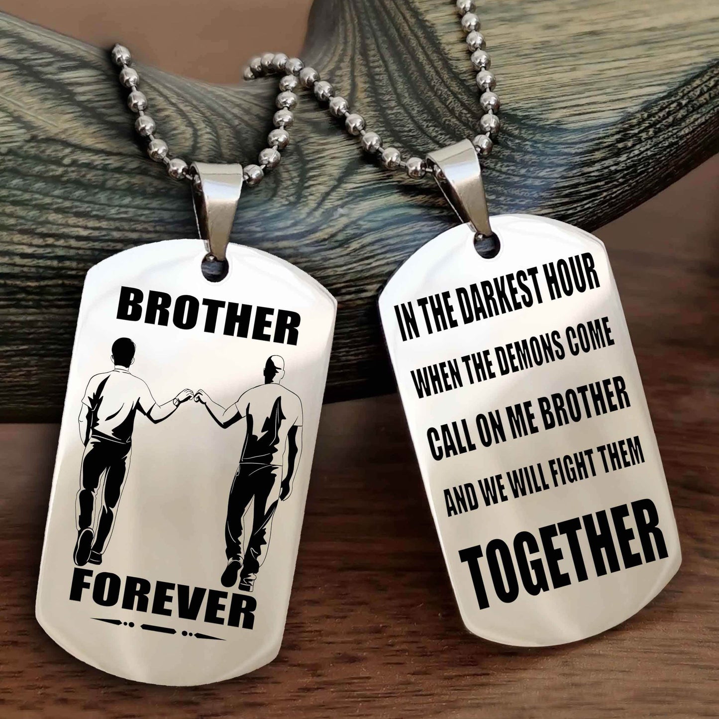 Viking Personalized Double Sided Dog Tag For My Brother - Call On Me Brother And We Will Fight Them Together Gift For Your Friend