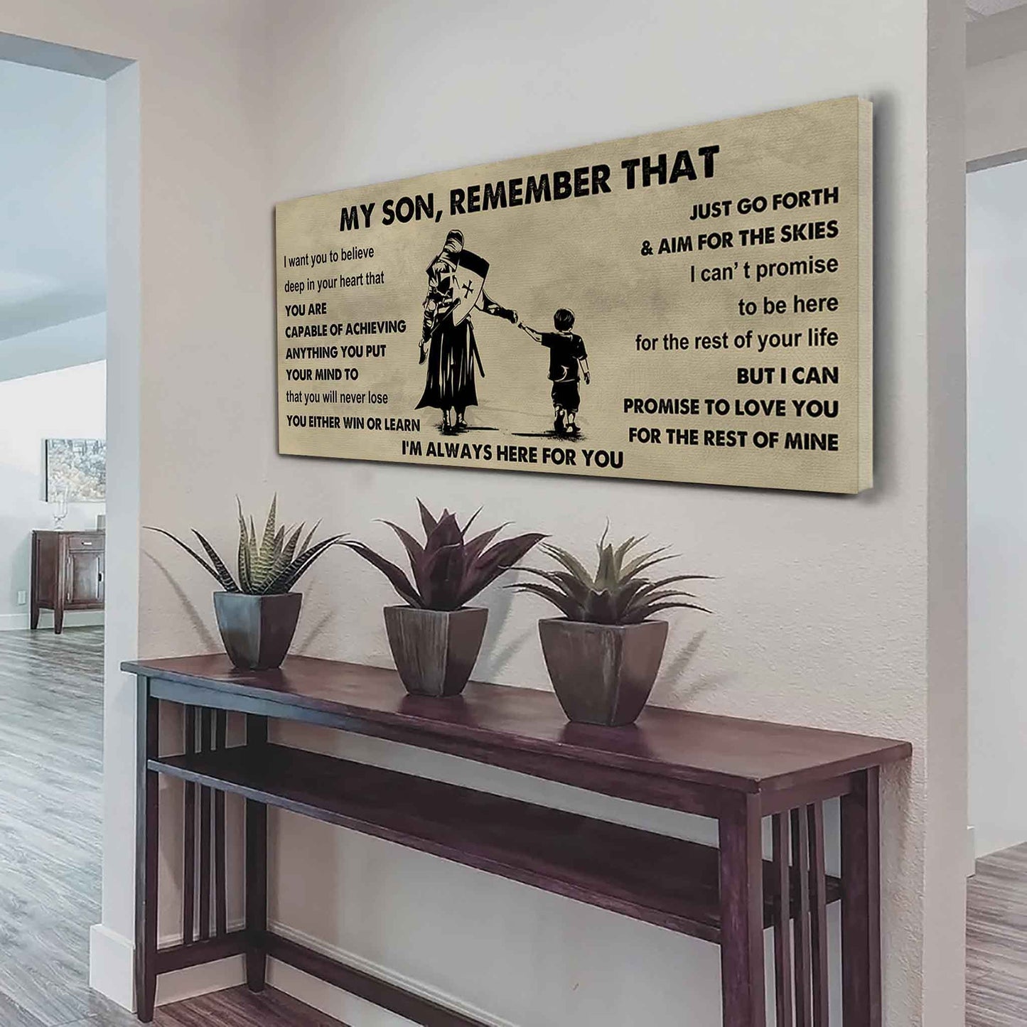 Personalized DRB Poster Canvas - My Son Remember That You Will Never Lose You Either Win Or Learn