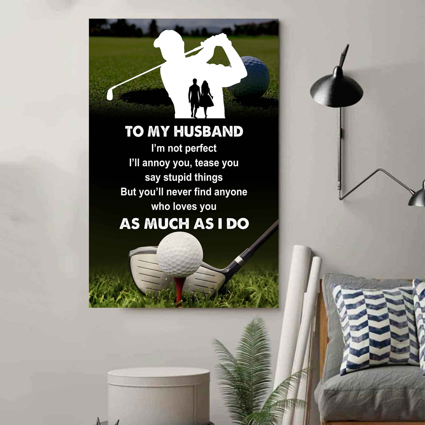Sport Poster Canvas To My Husband I Am Not Perfect Gift For Husband Loving Gift