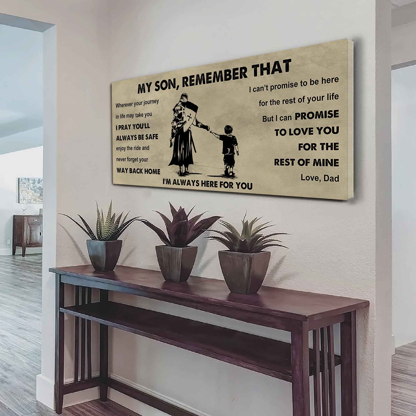 Personalized DRB Poster Canvas - My Son Remember That Never Forget Your Way Back Home