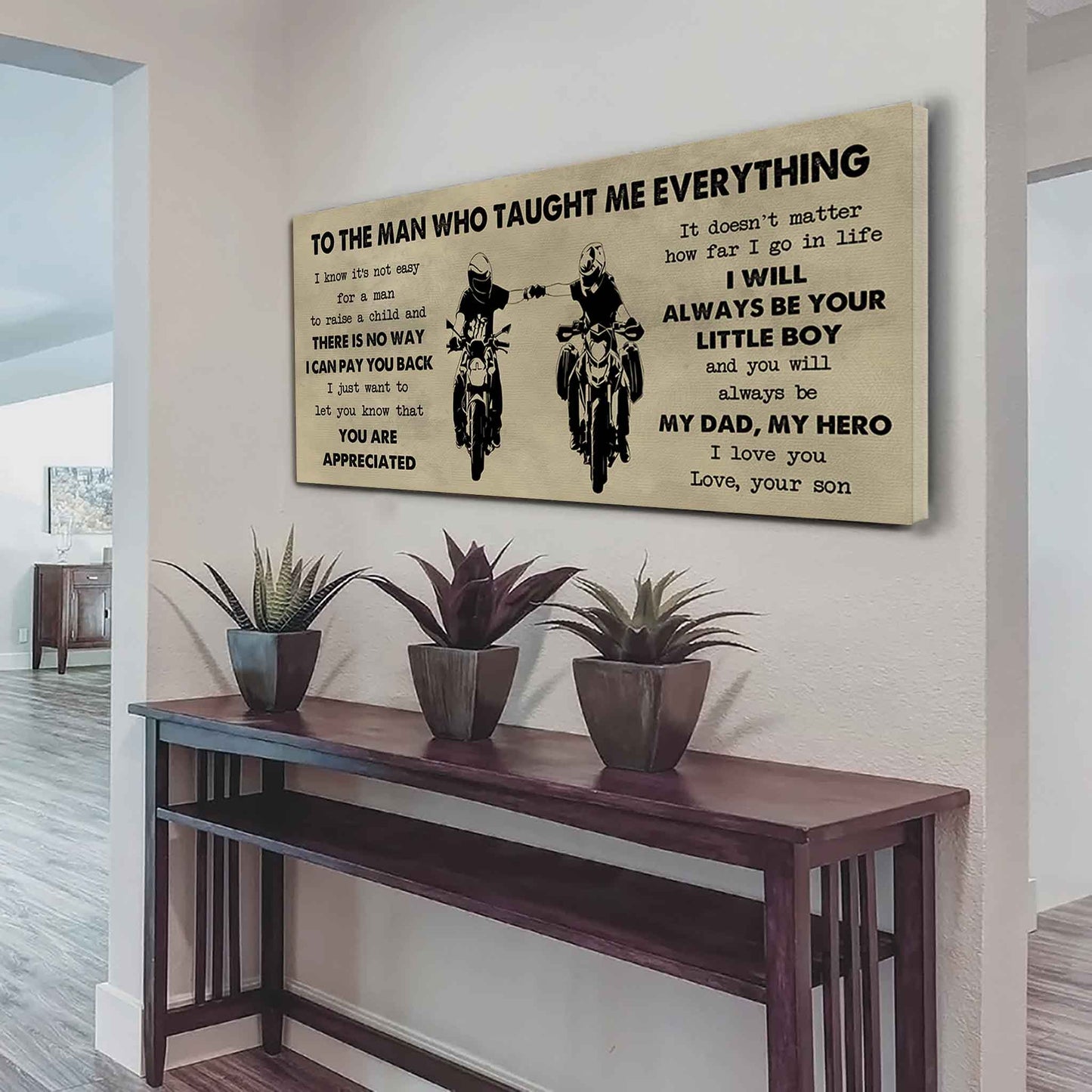 Family Poster Horizontal Canvas To My Dad I Know It's Not Easy To Raise A Child I Will Always Be Your Little Boy Gift From Son To Dad