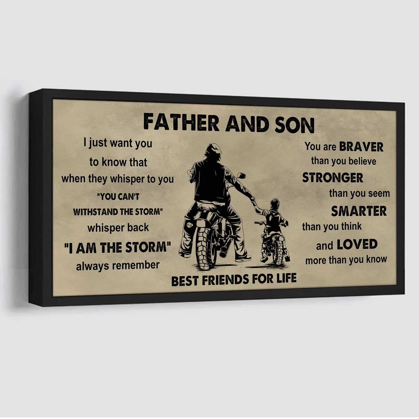 Vikings Father And Son Best Friends For Life - I Am The Storm Poster Canvas Gift For Son From Father