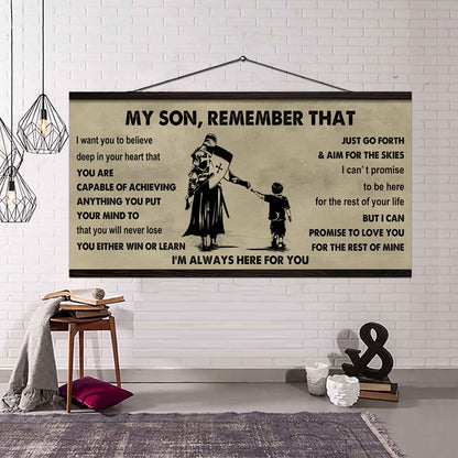 Personalized DRB Poster Canvas - My Son Remember That You Will Never Lose You Either Win Or Learn