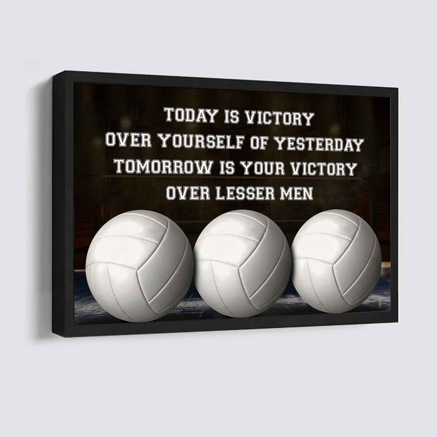 Basketball Poster Canvas Today Is Victory Over Your Self Best Gift With Motivation Quotes