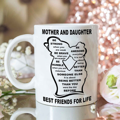 Family Personalized Mug Mother And Daughter Best Friend For Life With Inspiration Message