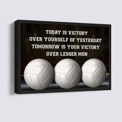 Sport Poster Canvas Today Is Victory Over Your Self Best Gift With Motivation Quotes