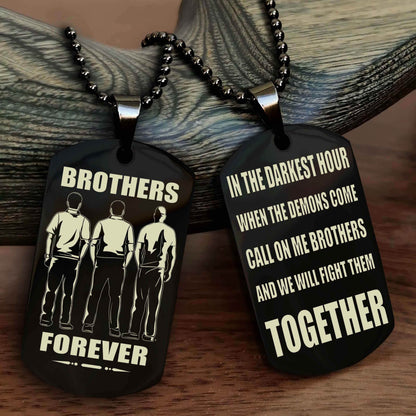 Soldier: Navy-Air Force Personalized Double Sided Dog Tag For My Brother - Call On Me Brother And We Will Fight Them Together Gift For Your Friend
