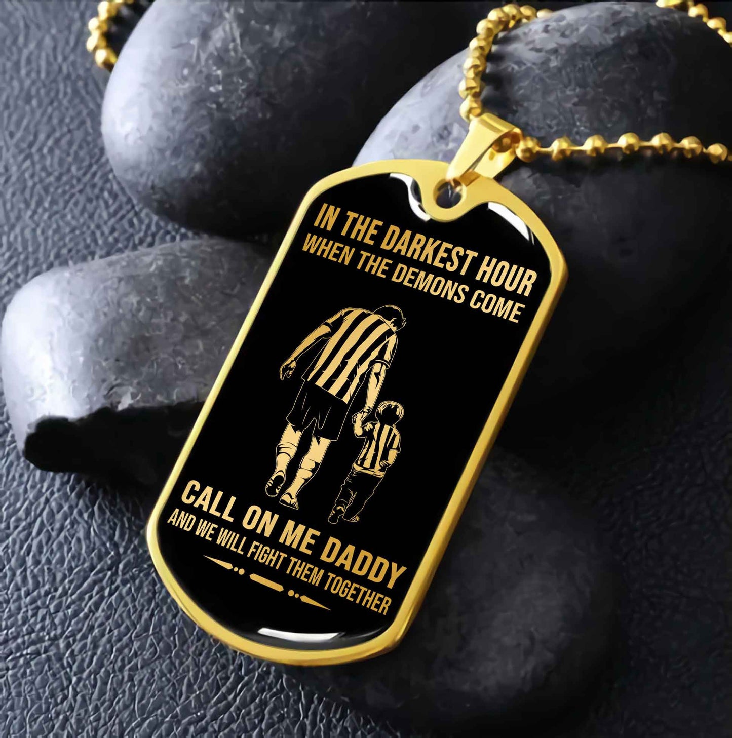 DRB Military Chain Silver Plated 18K Gold Plated Call On Me Daddy Gift For Your Dad
