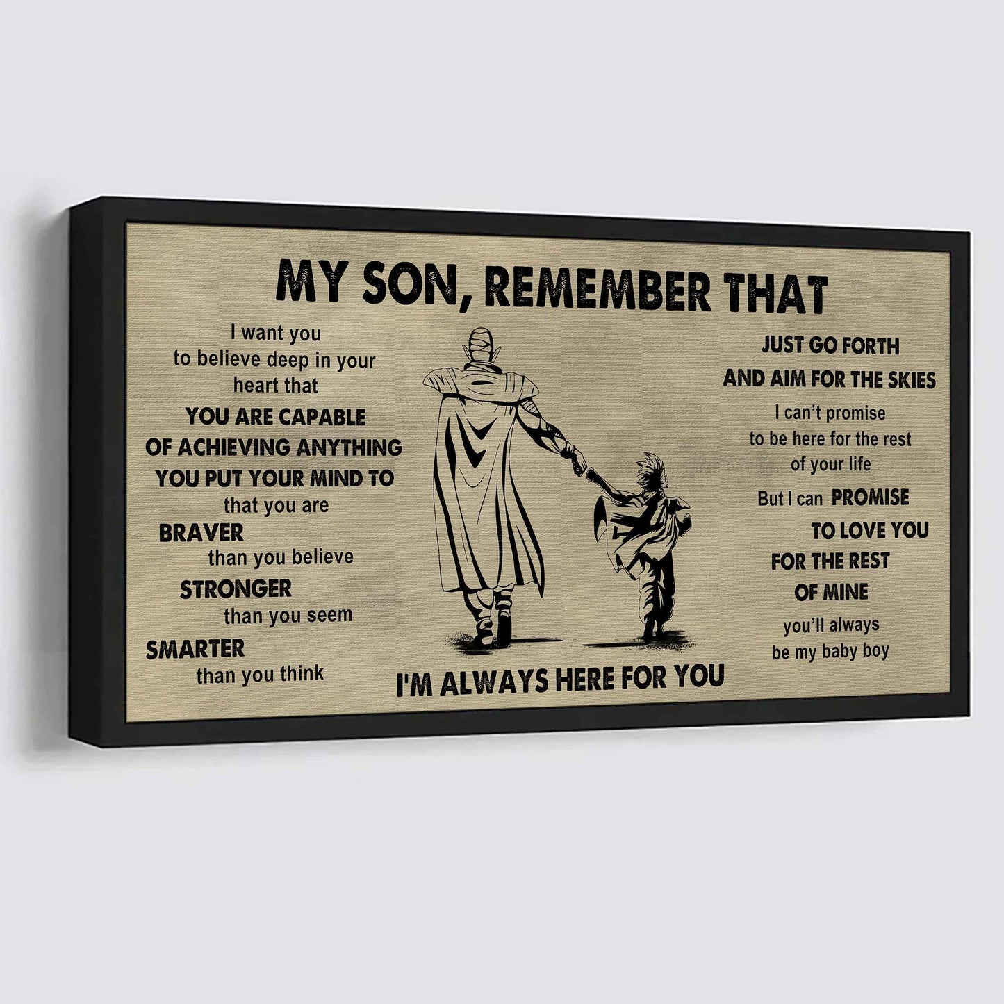 Personalized DRB Poster Canvas - My Son Remember That Just Go Forth And Aim For The Skies