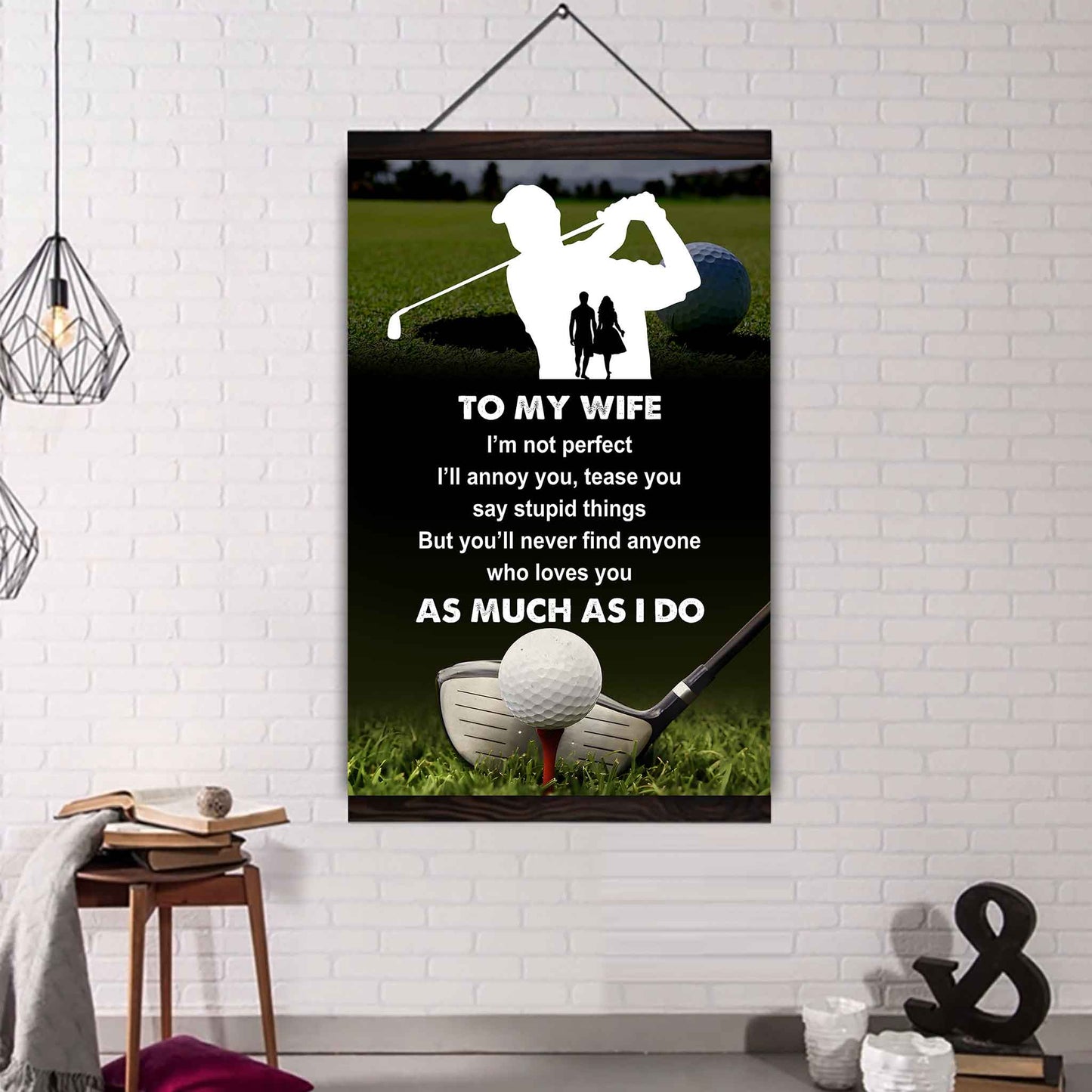 Sport Poster Canvas To My Wife I Am Not Perfect Gift For Your Wife