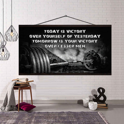 Baseball Poster Canvas - Today Is Victory Over Yourself Over Yourself Of Yesterday Tomorrow Is Your Victory Over Lesser Men