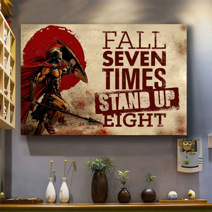 Soldier Poster Canvas Fall Down Seven Times Stand Up Eight