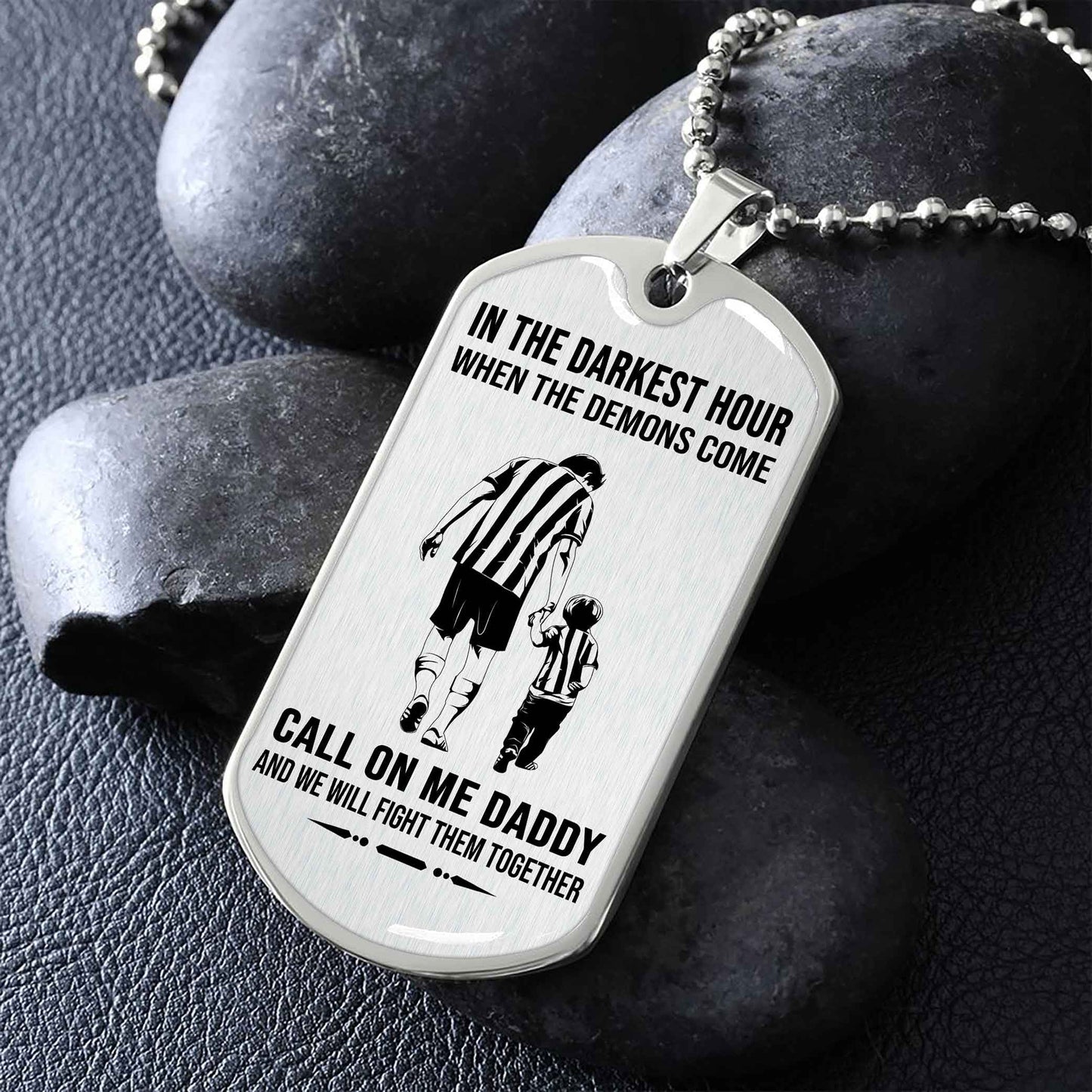 DRB Military Chain Silver Plated 18K Gold Plated Call On Me Daddy Gift For Your Dad