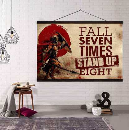 Soldier Poster Canvas Fall Down Seven Times Stand Up Eight