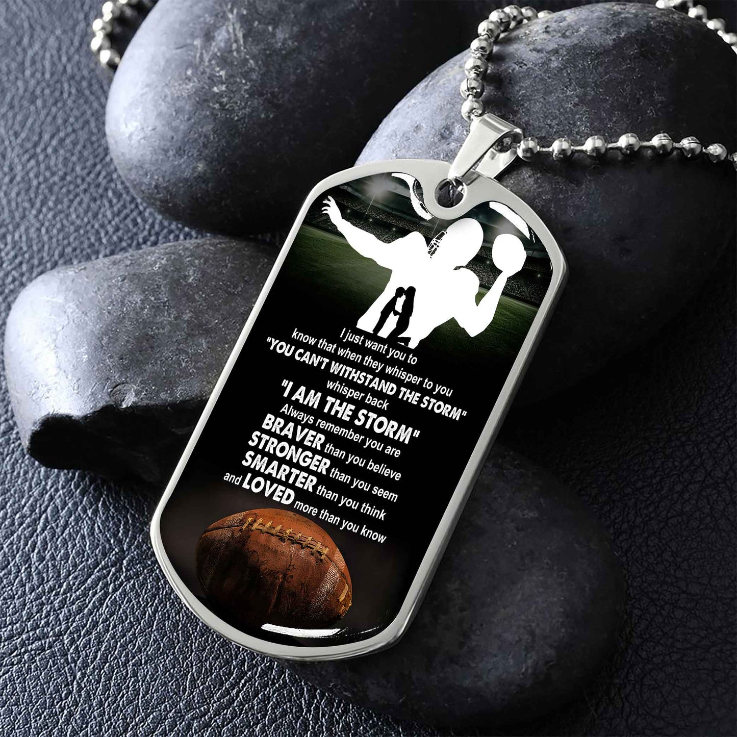 Sport Military Chain 18K Gold Plated Silver Plated To My Son Mom Motivation Message