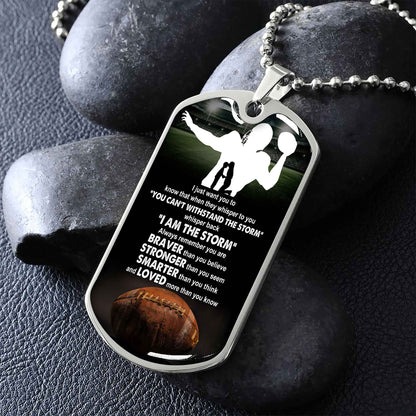 Sport Military Chain 18K Gold Plated Silver Plated To My Son Mom Motivation Message