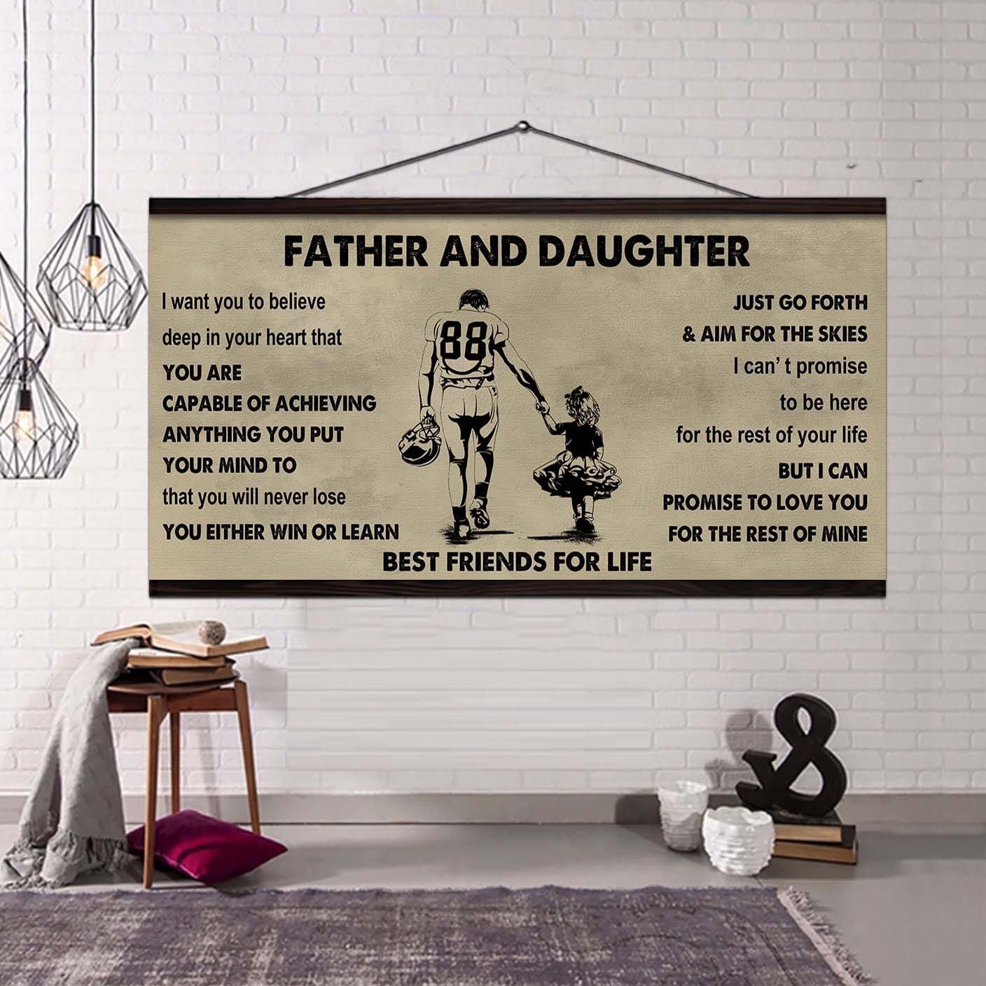 Soldier Father And Daughter Best Friends For Life - Ver 2 You Will Never Lose Poster Canvas Gift For Daughter From Father