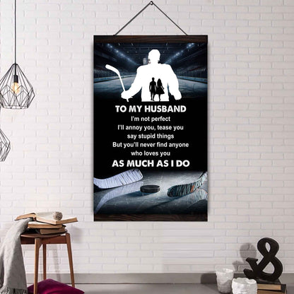 Sport Poster Canvas To My Husband I Am Not Perfect Gift For Husband Loving Gift