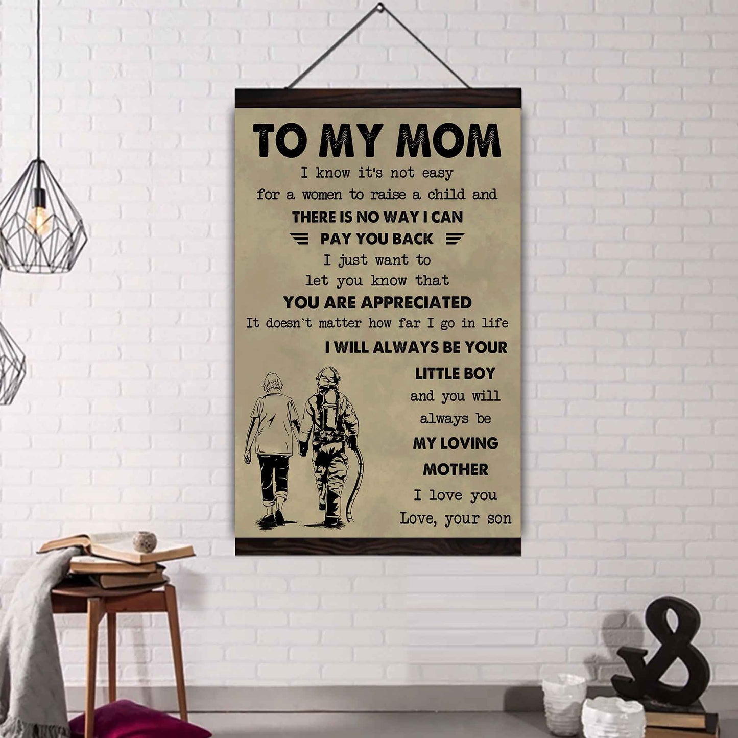 Poster Canvas To My Mom I Know It's Not Easy To Raise A Child I Will Always Be Your Little Boy