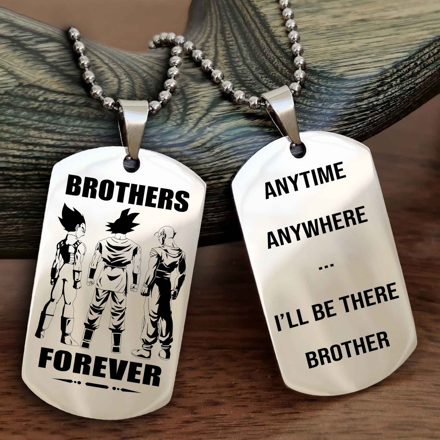 DRB 3 Brother Personalized Double Sided Dog Tag For My Brother - Call On Me Brother And We Will Fight Them Together Gift For Your Friend