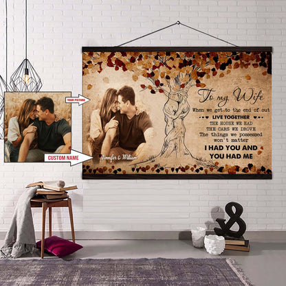 Valentines gifts-Poster canvas-Custom Image- Husband to Wife- I wish I could turn back the clock