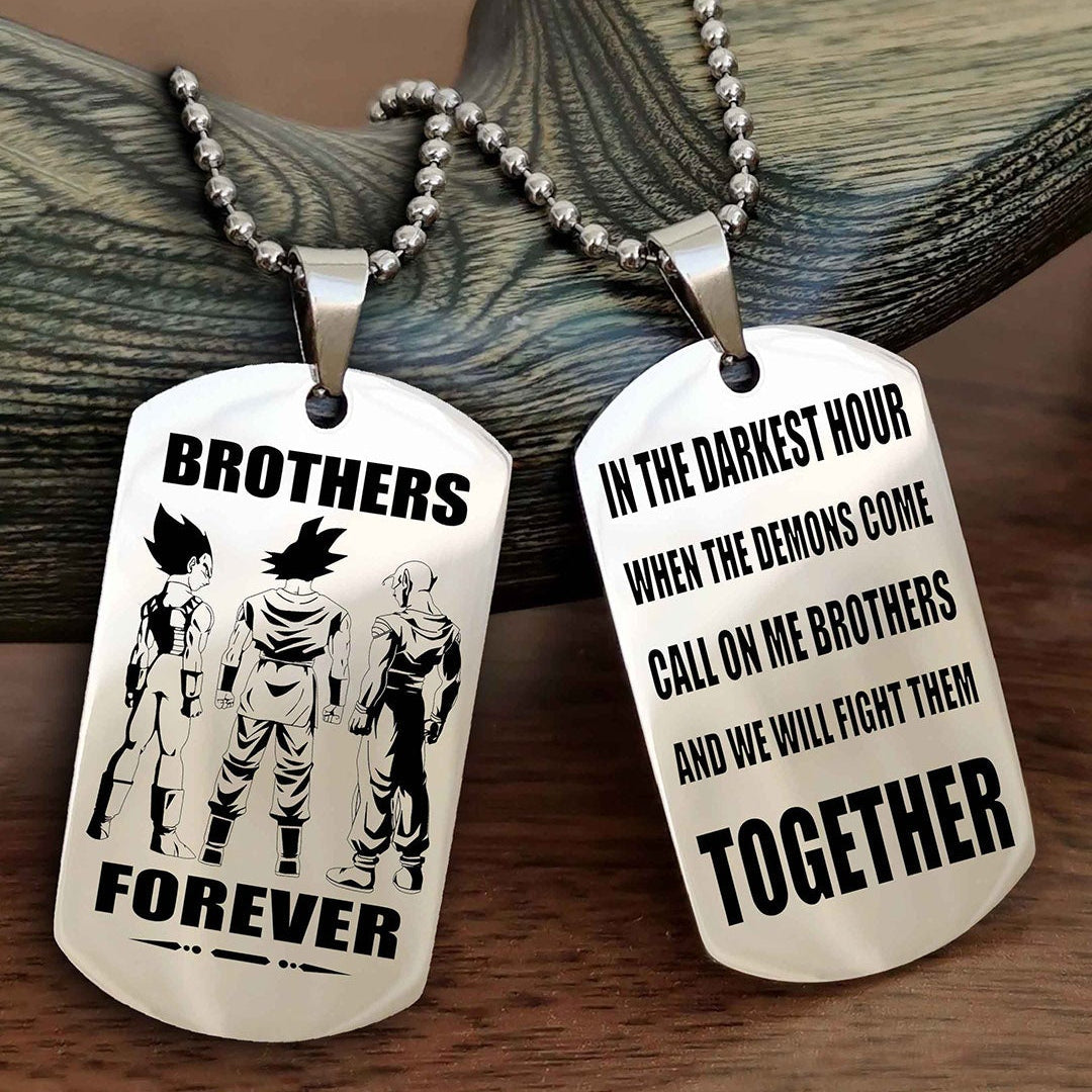Viking Brother Personalized Double Sided Dog Tag For My Brother - Call On Me Brother And We Will Fight Them Together Gift For Your Friend
