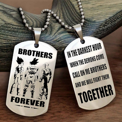 Spartan Personalized Double Sided Dog Tag For My Brother - Call On Me Brother And We Will Fight Them Together Gift For Your Friend