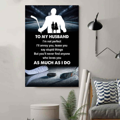 Sport Poster Canvas To My Husband I Am Not Perfect Gift For Husband Loving Gift