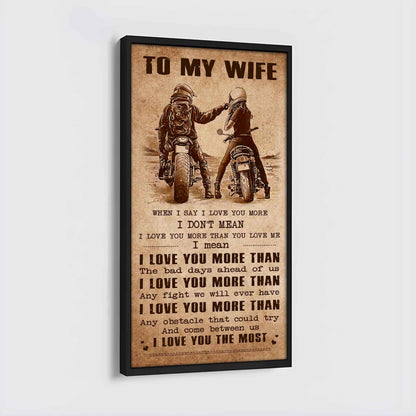 Samurai Poster Canvas To My Wife When I Say I Love You More - I Love You The Most Gift For Your Wife