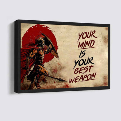Soldier Poster Canvas Your Mind Is Your Best Weapon Best Gift