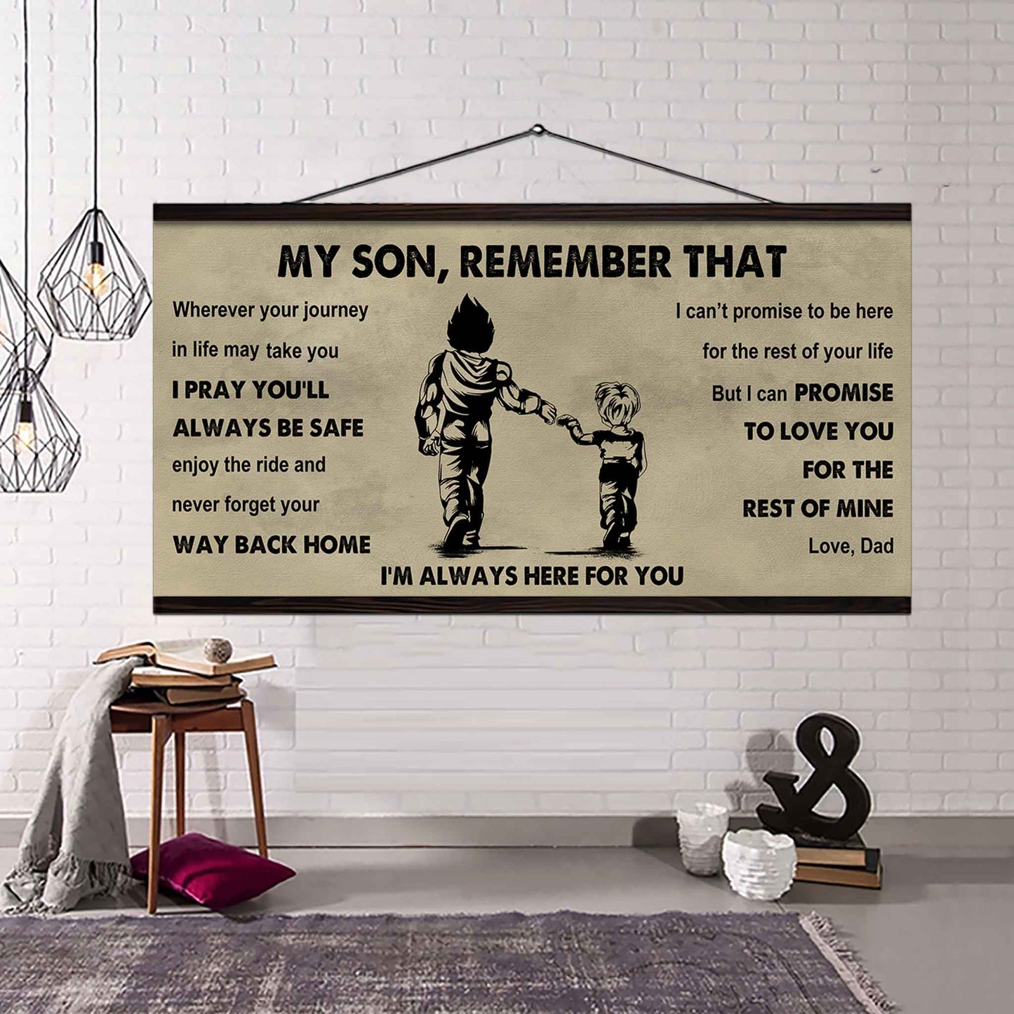 Personalized DRB Poster Canvas - My Son Remember That Never Forget Your Way Back Home