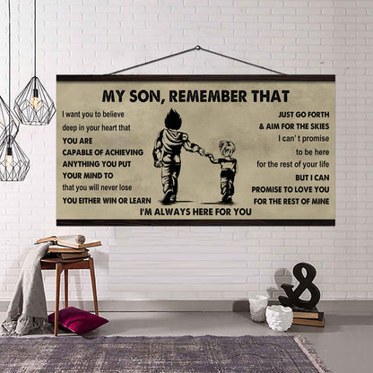 Personalized DRB Poster Canvas - My Son Remember That You Will Never Lose You Either Win Or Learn