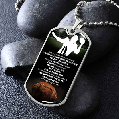 Sport Military Chain 18K Gold Plated Silver Plated To My Son Mom Motivation Message