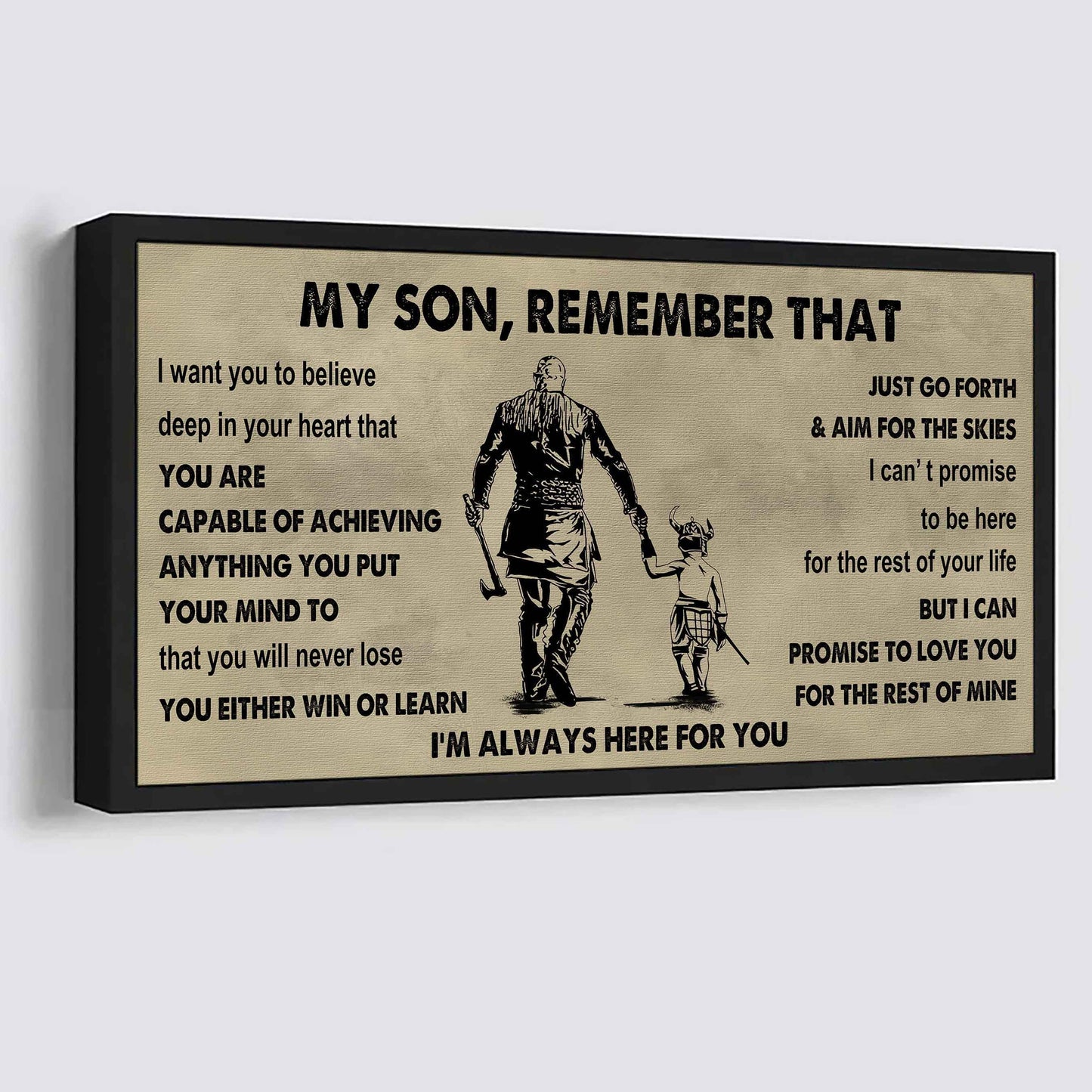Personalized DRB Poster Canvas - My Son Remember That You Will Never Lose You Either Win Or Learn