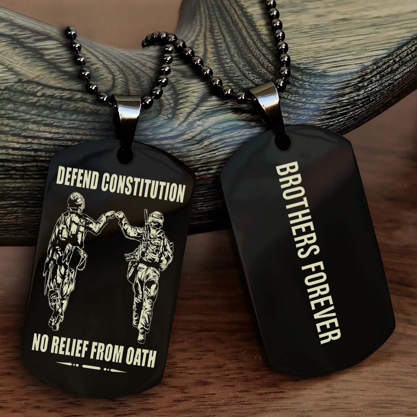 Soldier Personalized Double Sided Dog Tag For My Brother