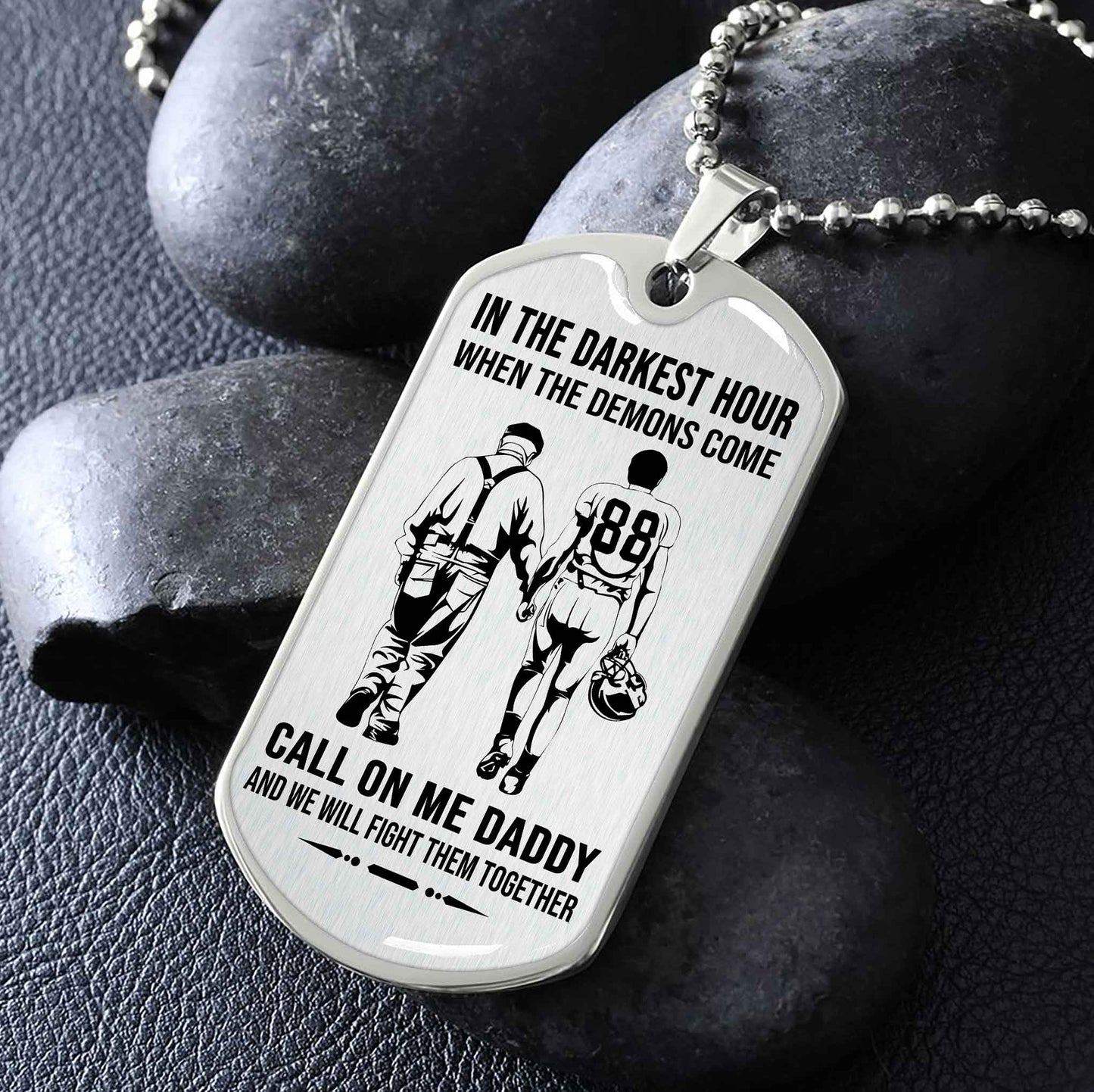 DRB Military Chain Silver Plated 18K Gold Plated Call On Me Daddy Gift For Your Dad