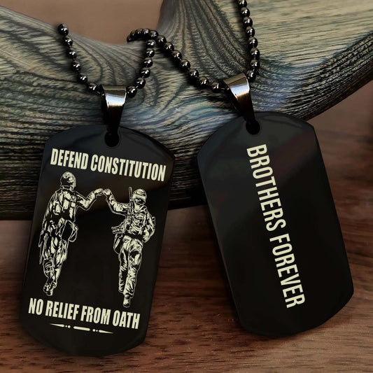 Soldier Personalized Double Sided Dog Tag For My Brother