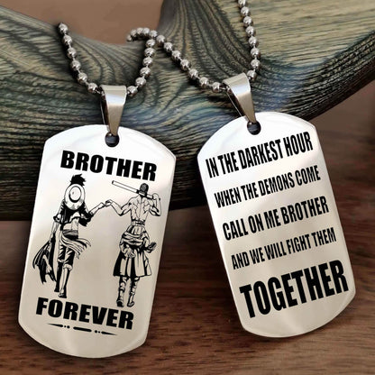 Viking Personalized Double Sided Dog Tag For My Brother - Call On Me Brother And We Will Fight Them Together Gift For Your Friend