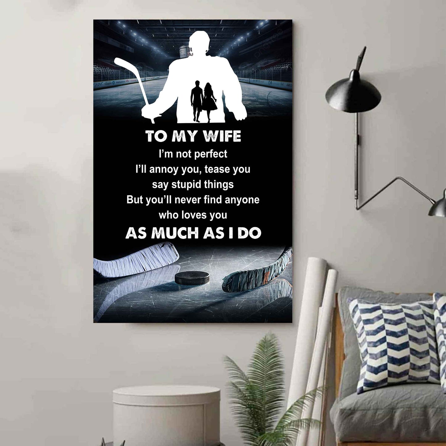 Sport Poster Canvas To My Wife I Am Not Perfect Gift For Your Wife