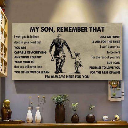 Personalized DRB Poster Canvas - My Son Remember That You Will Never Lose You Either Win Or Learn